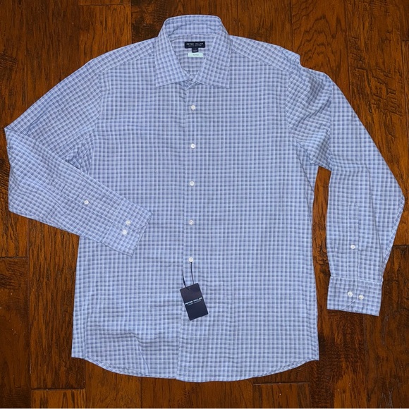 Peter Millar Crown Crafted Flex Finish Chambray Check Shirt - Picture 7 of 7